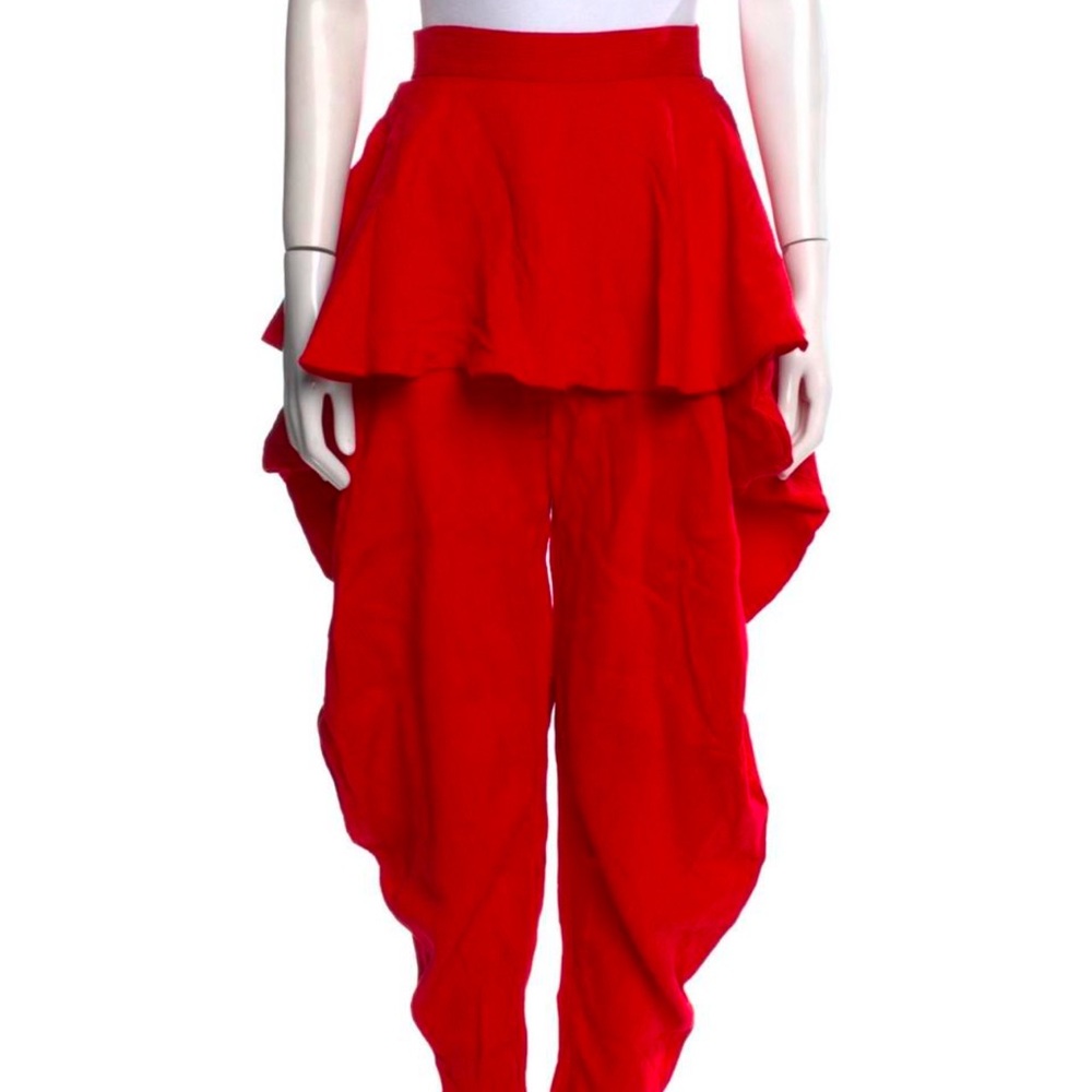 Palmer/Harding Red Silk Pants S/4